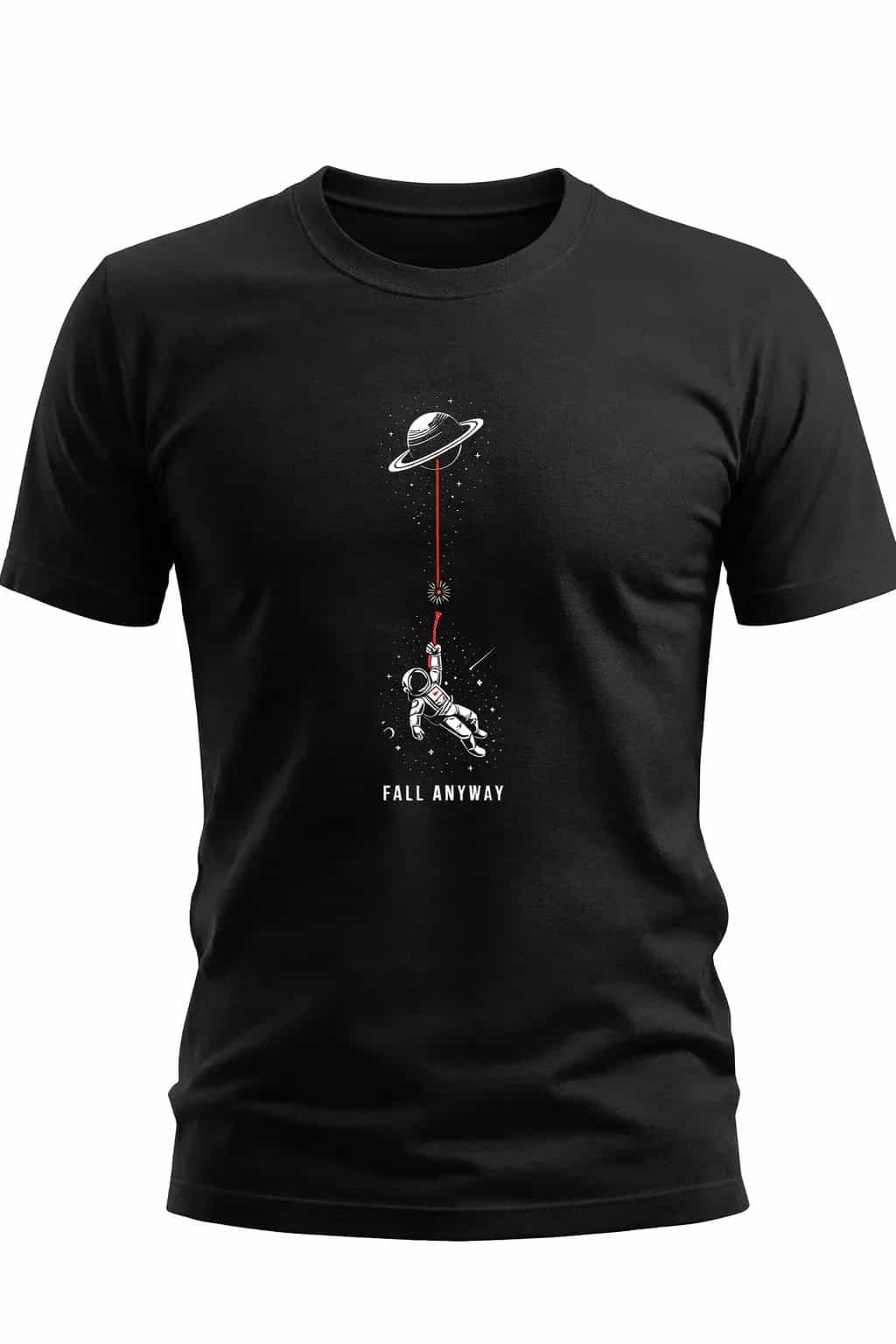 Wild Dragon Men's Regular Fall Anyway Astronaut T-Shirt