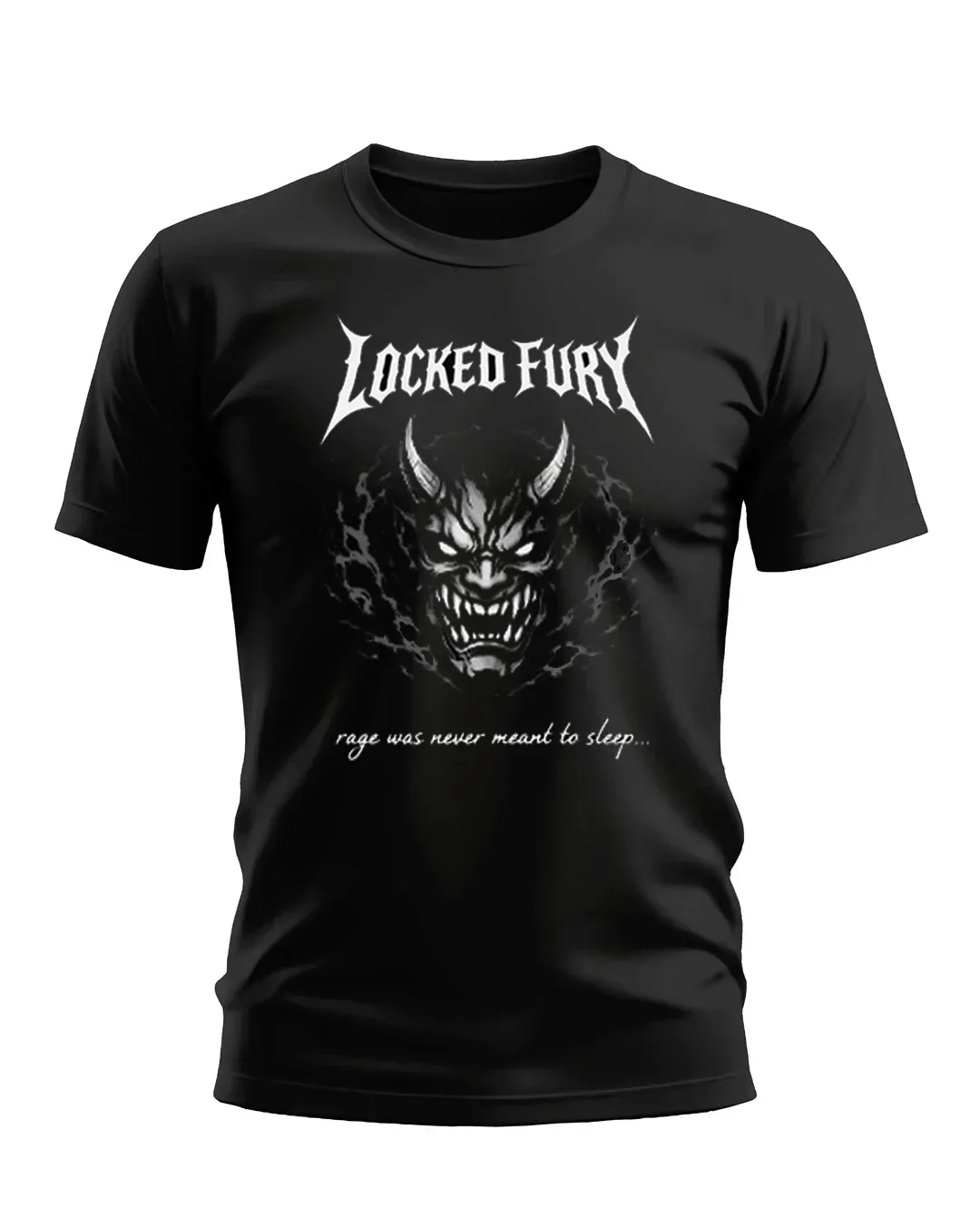 Wild Dragon Men's Regular Locked Fury Demon T-Shirt