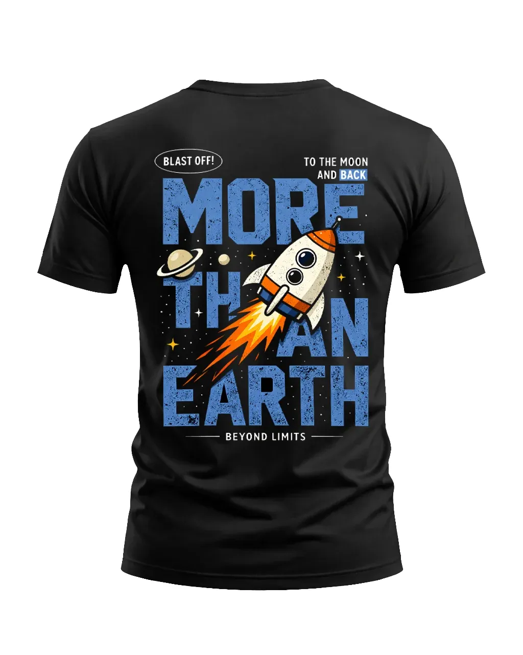 Wild Dragon Men's Regular More Than Earth Rocket T-Shirt alternate view 2