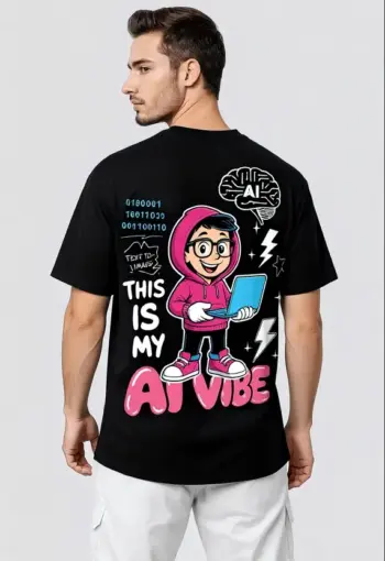 This Is My Ai Vibe Oversize T-Shirt For Men