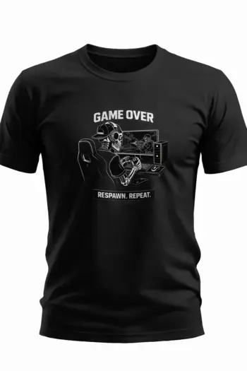Gamer Skeleton Graphic T-Shirt For Men