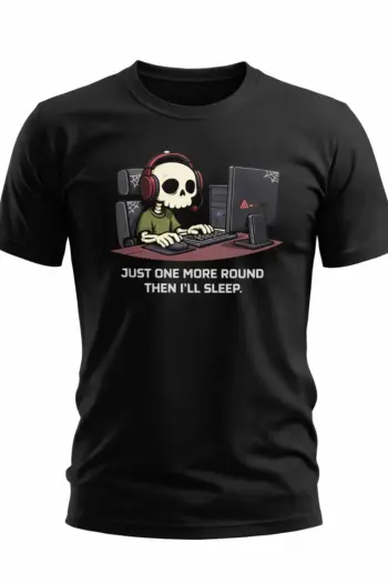 Just One More Round Gamer T-Shirt For Men