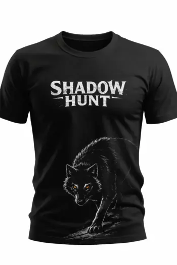 Shadow Hunt Wolf T-Shirt For Men