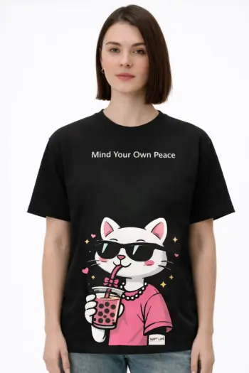 Mind Your Own Peace Oversize T-Shirt For Women