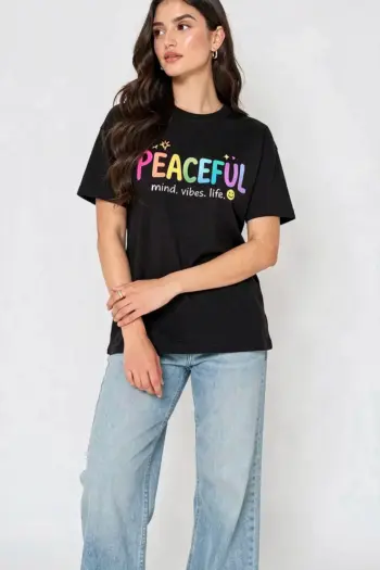 Peaceful Oversized T-Shirt For Women