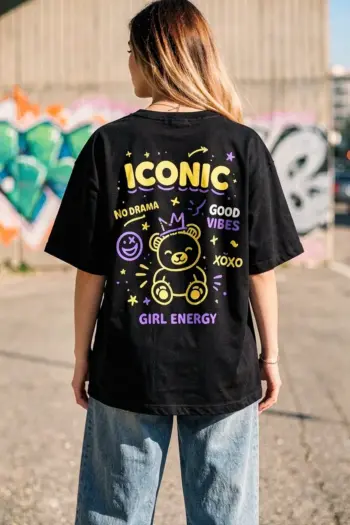 Iconic Girl Energy Oversized T-Shirt For Women