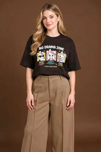 No Drama Zone Oversized T-Shirt For Women