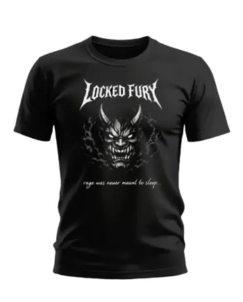 Locked Fury Demon Black T-Shirt For Men